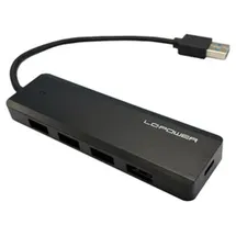 LC-POWER LC-HUB-U3-4-V2 USB 3.2 Gen.1x1 4-port USB-Hub - Schwarz