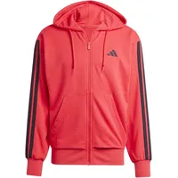 adidas Essentials 3-Streifen French Terry Reißverschlusspullover Pure Ruby / Black S