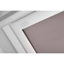 VELUX Verdunkelungsrollo DKL P10 4580SWL Helltaupe 4580, GGU,Manuell,VELUX,weiße Schiene