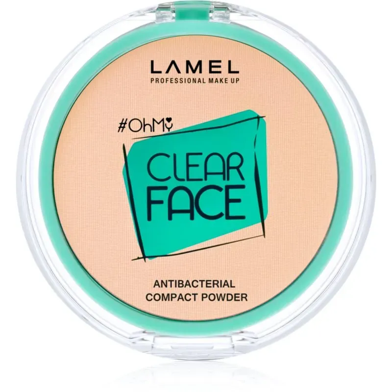 LAMEL OhMy Clear Face Kompaktpuder mit antibakteriellem Zusatz Farbton 402 Vanilla 6 g