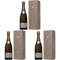 Louis Roederer Champagne Brut Vintage Champagner in Geschenkpackung (1 x 0.75 l) (Packung mit 3)