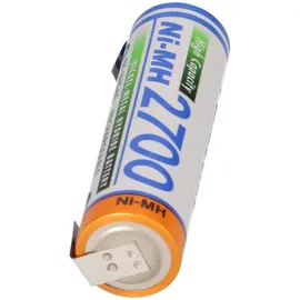 Panasonic AA 2700mAh 1,2V Ni-MH Modellbau Akku mit U-Lötfahne