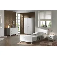 Vipack BILLY Jugendzimmer Set 4-tlg. best. aus: Bett 90 x 200 cm, Nachtkonsole, Kleiderschrank 2-trg. und Schubladen Kommode