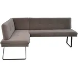 K+W Komfort & Wohnen Eckbank K+W KOMFORT & WOHNEN, braun (hellbraun), B:157cm H:87cm T:207cm, Sitzbänke, Eckbank, Polstereckbank in Spitzkissenoptik, Sitz und Rücken gesteppt