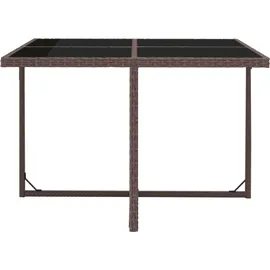 vidaXL Garten-Essgruppe 9-tlg. Tisch 109 x 109 cm braun