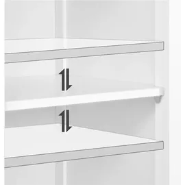 Yaheetech 4-stufiger Bodenschrank mit Einzeltür & Verstellbarem Einlegeboden Standschrank fürs Badezimmer/Wohnzimmer/Küche/Flur/Kleine Räume Weiß