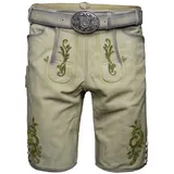 Krüger Trachtenlederhose Maurus Herren (1-tlg) Trachtenlederhose, Trachtenhose, Bayerische Lederhose, Oktoberfest beige 52