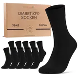 Diabetiker Socken mit Komfortbund ohne Gummi & Naht für Damen und Herren 10 Paar Pk