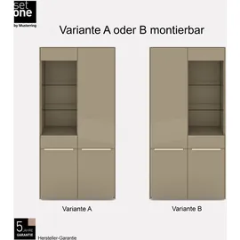 Set One by Musterring Standvitrine Reno 92 x 42 x 185 cm Braun