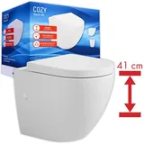Duschmeister Cozy Wand-WC mit WC-Sitz Weiß