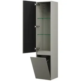 Burgbad Lin20 Hochschrank 400 x 34,5 x 176 cm Basaltgrau Matt Eiche