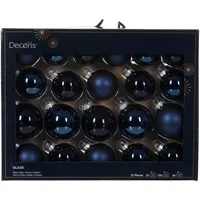 Kaemingk Kerstbal Glas d7 cm nblw Ass 21st kerst - Decoris