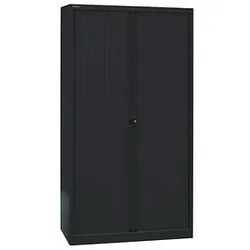 BISLEY Rollladenschrank schwarz 4 Fachböden 100,0 x 43,0 x 198,0 cm