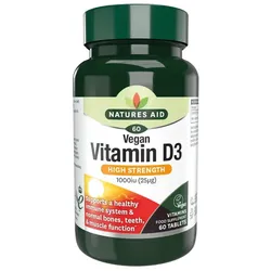 Natures Aid Vitamin D3 1000 IU (Vegan) (60 Tabletten)