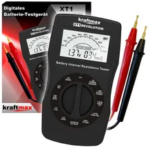 kraftmax Profi Batterietester XT1 Revolution V2 Akku Batterie Tester der neusten Generation - Testgerät inkl. Innenwiderstand Test