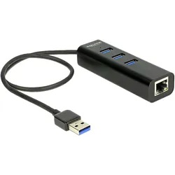 Delock 62653 - USB Hub - Schwarz - Neu