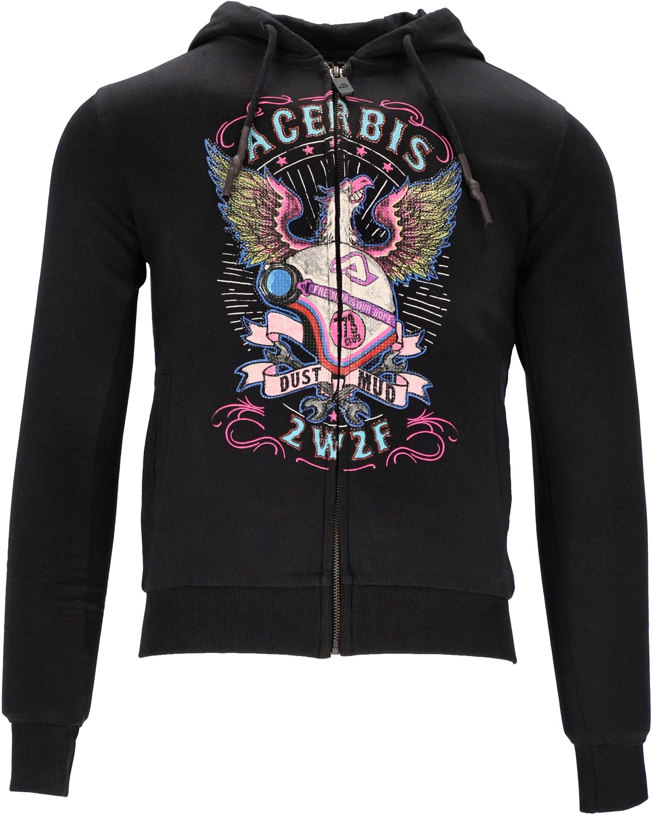 Acerbis SP Club, Kapuzenjacke Damen - Schwarz/Pink/Hellblau - L