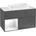 Waschbeckenunterschrank F24 1000x603x501mm Anthrazit/Eiche/Glas Schwarz