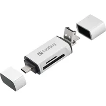 Sandberg Kartenleser (SD, microSD) - micro USB / USB / USB-C