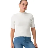 Zero Damen Pullover mit Stehkragen Offwhite, 38