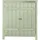 OTTO home Bertram 100 x 110 x 38 cm grün / Massivholz mit 2 verstellbaren Einlegeböden