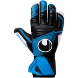 Uhlsport Soft HN Comp, Kinder und Erwachsene Torwarthandschuhe, Noir/bleu Fluo/Blanc, 7.5