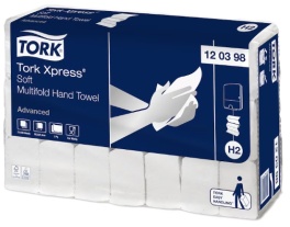 Tork Xpress® Multifold-Handtücher, H2 kompatibel, 2-lagig, Weiche Falthandtücher mit Prägung für ein besseres Gefühl in der Hand, 1 Karton = 21 Packungen à 180 Tücher