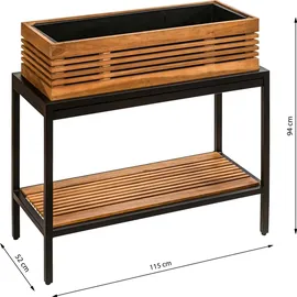 Dehner New York 115 x 94 x 52 cm Braun/Schwarz