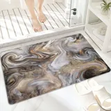 Badematte, rutschfest Waschbar Badezimmerteppich 60x100 cm,Marmor-Retro-Stil-Pinsel-Farben in marmorierte,Badvorleger mit Wasserabsorbierenden, Weichen Mikrofasern für Badewanne, Dusche und Badezimmer
