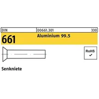 F. REYHER Nchfg. GmbH & Co. KG Senkniete DIN 661 5 x 10 Aluminium 1000 Stück