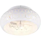 rl live your light Reality Leuchten Deckenventilator mit Beleuchtung Bidar R61574031, Metall Weiß matt, 3 Geschwindigkeiten, Sommer- Winterbetrieb, Fernbedienung, Timer