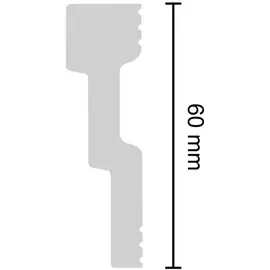 Decosa Deckenleiste Veronique, Querschnitt: 60 mm , 2 m lang