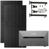 Anker SOLIX 1.000 W Balkonkraftwerk Solarbank Pro 2 mit 2×500W LUXEN Modulenmit Halterung für Flachdach