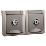 Pacific Steckdose abschließbar 2fach 90591080-DE Nr. 10 FR-AP IP54