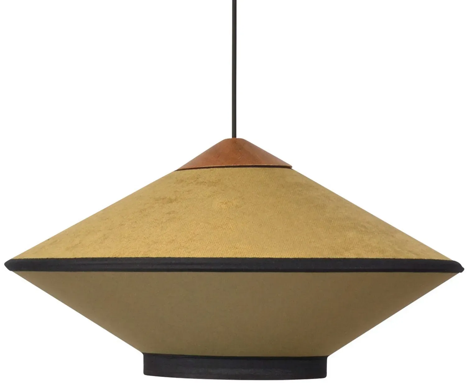 Pendelleuchte Forestier, Cymbal S, dimmbar, Bronze / Altmessing, für Wohnzimmer, Stoff / Textil, Design - 26.5