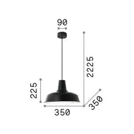 Ideal Lux Moby 1-flg. 60 W 30 cm Kupfer
