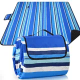 Picknickdecke Wasserdicht 200x200cm, Outdoor Picnic Blanket Stranddecke mit Baumwolle, Sandfrei Waschbar Strandmatte Campingdecke,Faltbare Wanderdecke, Piknik Decke Isoliert für Strand,Camping