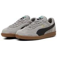 Puma Liga Suede Sneakers 44 Concrete Gray Black Gold ┃Basic Sneakers Unisex Erwachsene - 44 EU