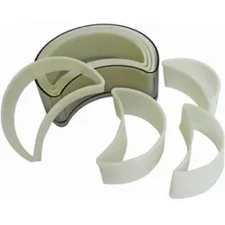 SCHNEIDER Ausstechersatz aus Nylon, Halbmond, Keksausstecher aus Nylon, 7-teiliges Set, glatt