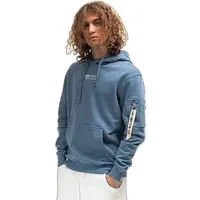 Alpha Industries Organics EMB Hoody Kapuzensweat für Herren Organic Petrol