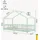 [en.casa] Kinderbett Treviolo 90 x 200 cm Kiefer massiv mintgrün/weiß