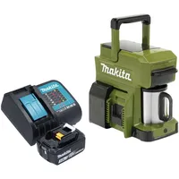 Makita DCM 501 SFO Akku Kaffeemaschine 12 V max. / 18 V Olive - Outdoor Adventure Edition + 1x Akku 3,0 Ah + Ladegerät