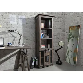 Massivmoebel24 Bücherregal 60 x 45 x 180 cm Grau
