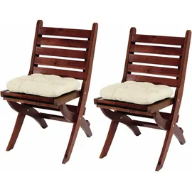Mendler Sitzkissen 41 x 38 x 8 cm creme 6-tlg.