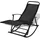 vidaXL Schaukelstuhl Stahl/Textilene 67,4 x 83 x 67,4 cm Schwarz mit Kissen