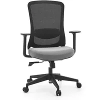 HJH Office Sedito Stoff Schwarz/Grau