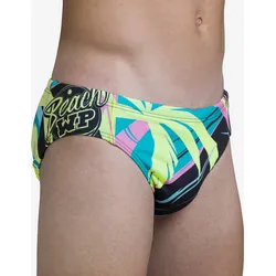 Badehose Slip Herren Wasserball - Beach Florida S