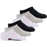 Champion Kinder Socken, 6er Pack – Sneaker Socken, Logo, einfarbig Schwarz/Grau/Weiß 31-34