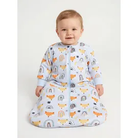 TupTam Baby Schlafsack 2,5 TOG – Ganzjahr, abnehmbare Ärmel, Farbe: fuchs regenbogen umstülpbarer fuß, Kinder Größe: 80-86 - 80-86
