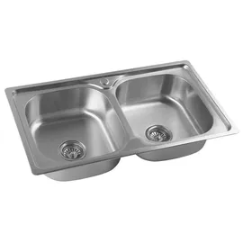 a&n&a aQualine Küchenspüle 81 x 46 cm Silber